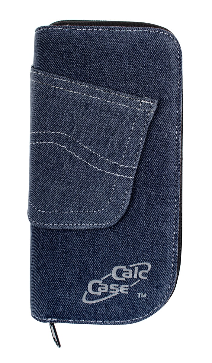 CalcCase Tiny im Jeans-Design dunkelblau für Schulrechner 