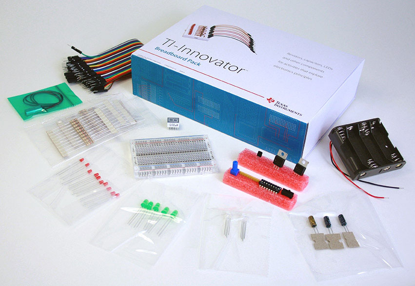 TI-Innovator Breadboard-Paket Widerstände - Kondensatoren - LEDs etc.