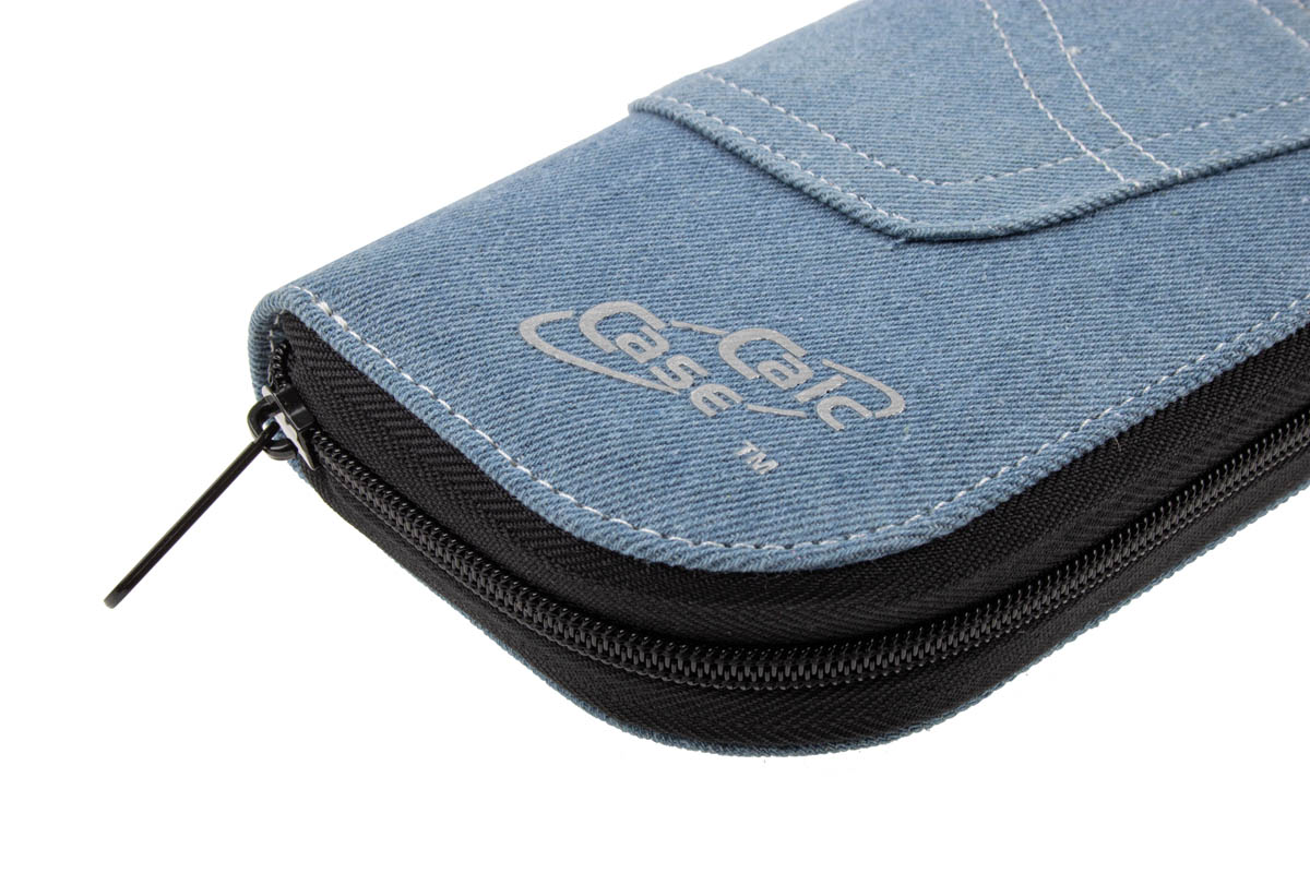 CalcCase Tiny im Jeans-Design hellblau für Schulrechner 