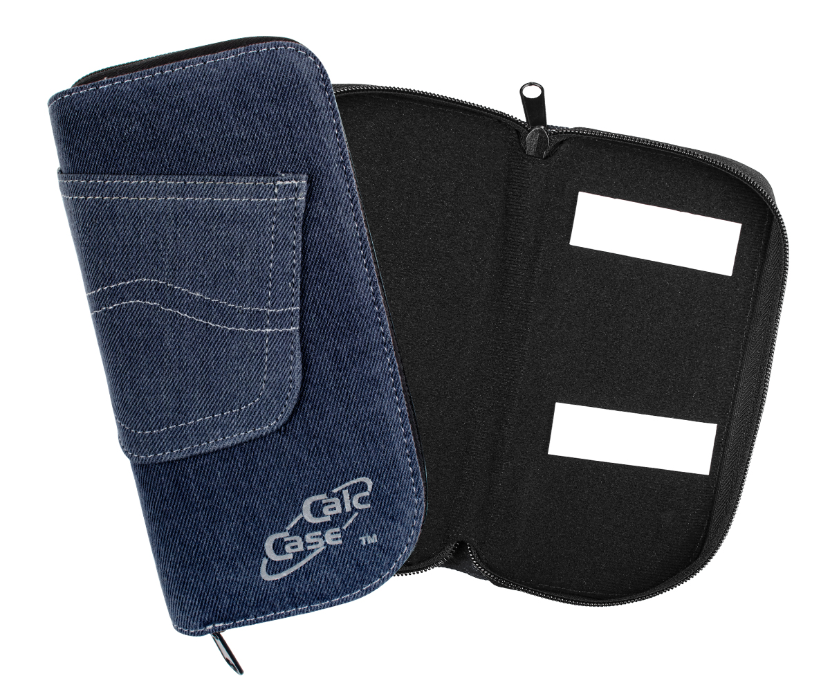 CalcCase Tiny im Jeans-Design dunkelblau für Schulrechner 