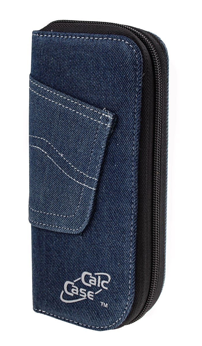 CalcCase Tiny im Jeans-Design dunkelblau für Schulrechner 