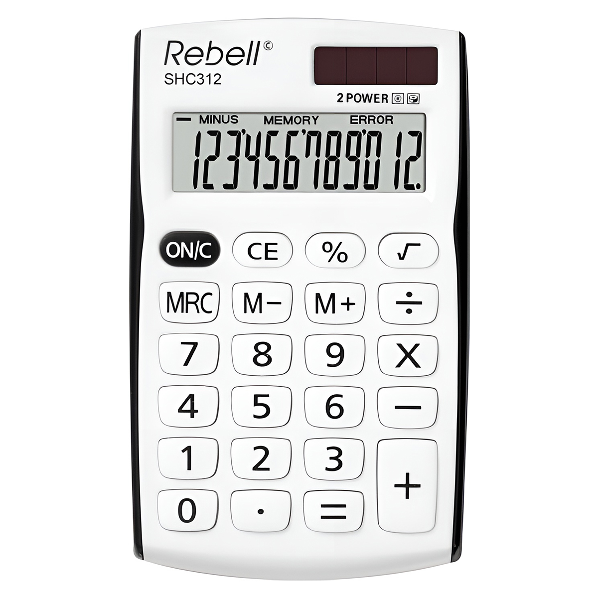 Rebell SHC 312 - Taschenrechner in weiß/schwarz 