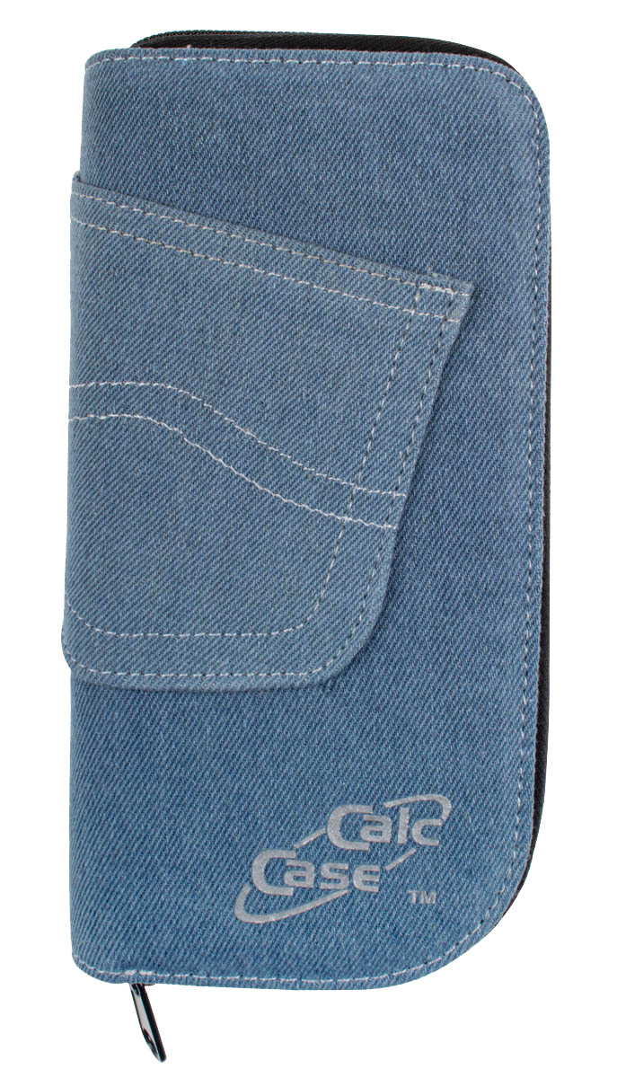 CalcCase Tiny im Jeans-Design hellblau für Schulrechner 