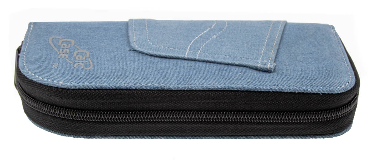 CalcCase Tiny im Jeans-Design hellblau für Schulrechner 