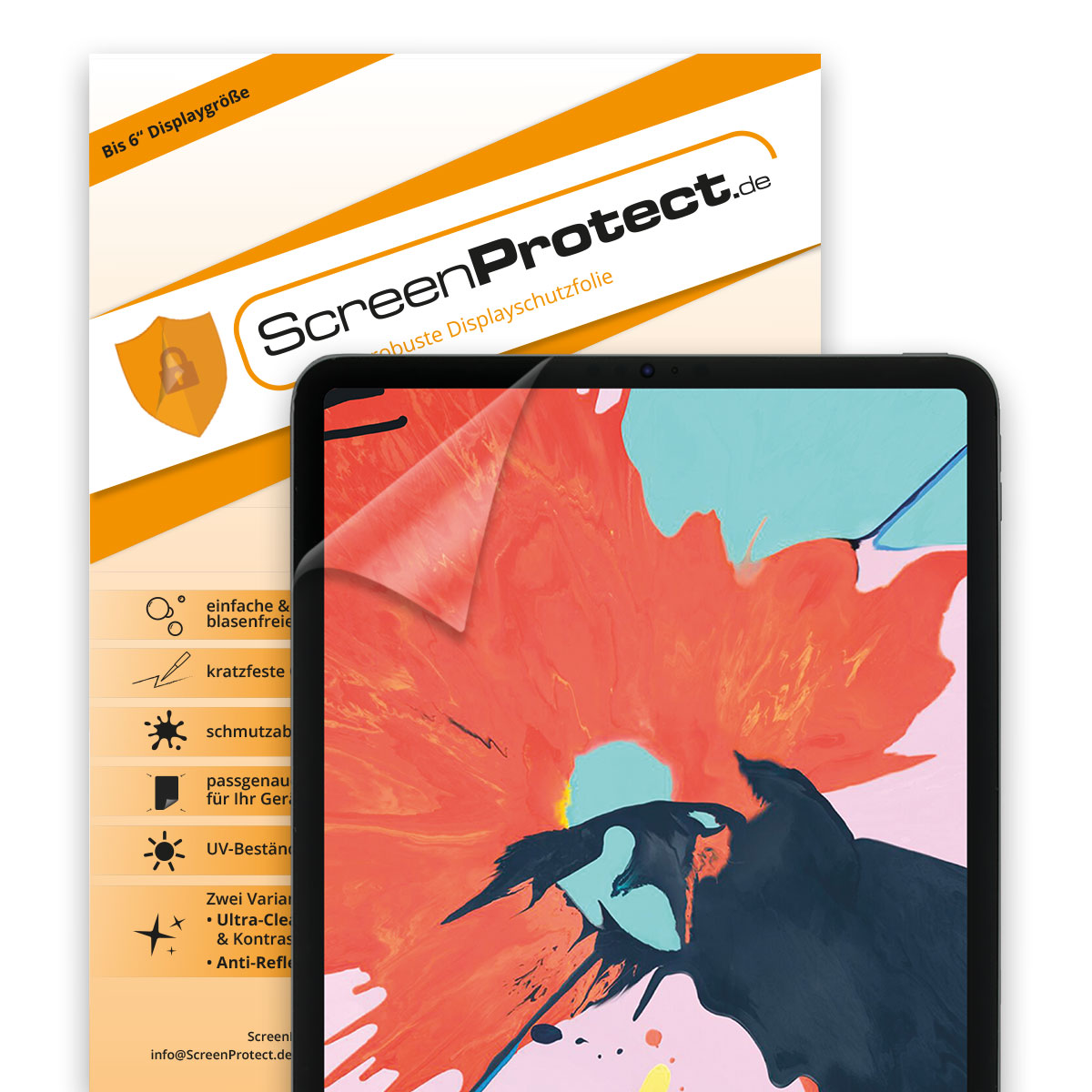 ScreenProtect Apple iPad 10,9 Zoll 10. Generation in UltraClear oder AntiReflex