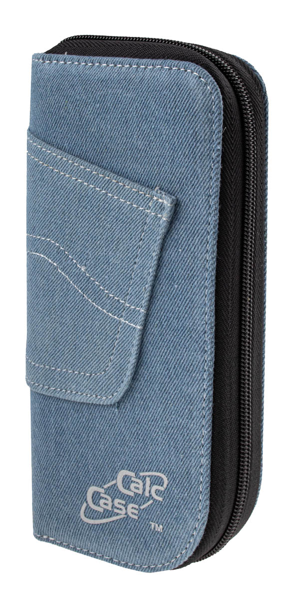 CalcCase Tiny im Jeans-Design hellblau für Schulrechner 