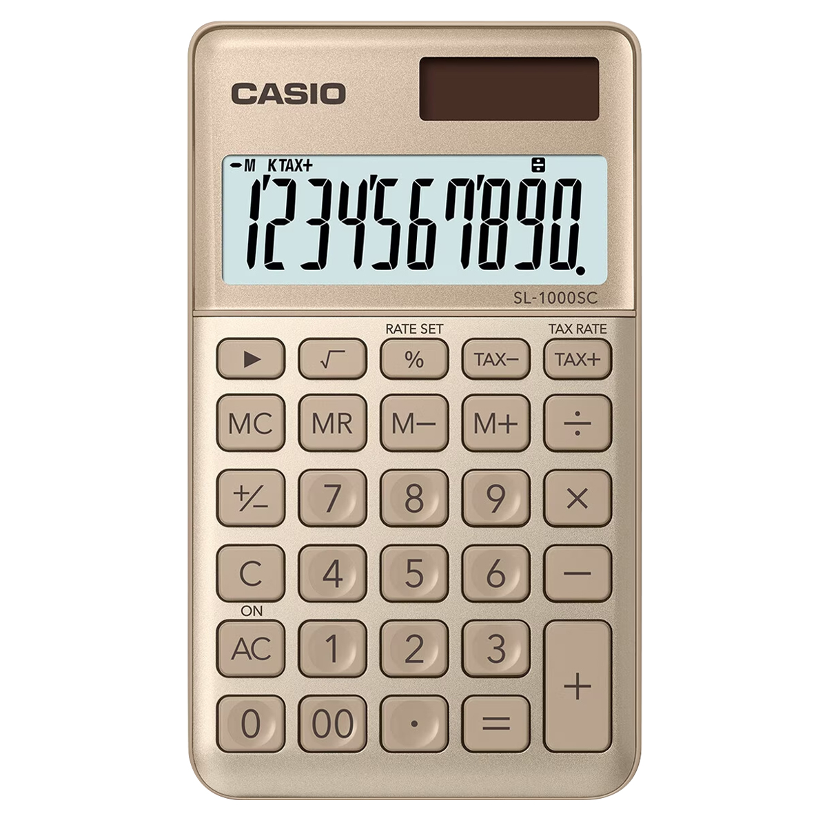 Casio SL 1000 SC GD Taschenrechner in gold 