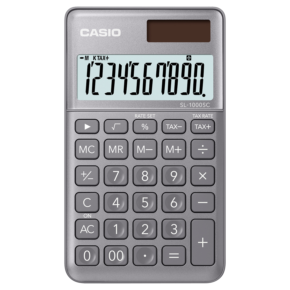 Casio SL 1000 SC GY Taschenrechner in grau 