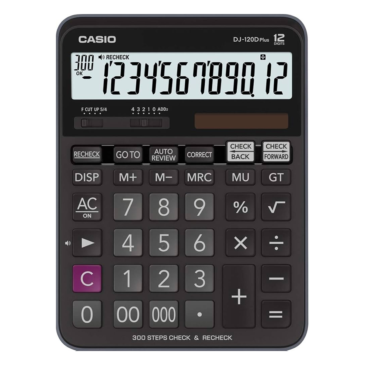 Casio DJ-120 D Plus anzeigender Tischrechner 